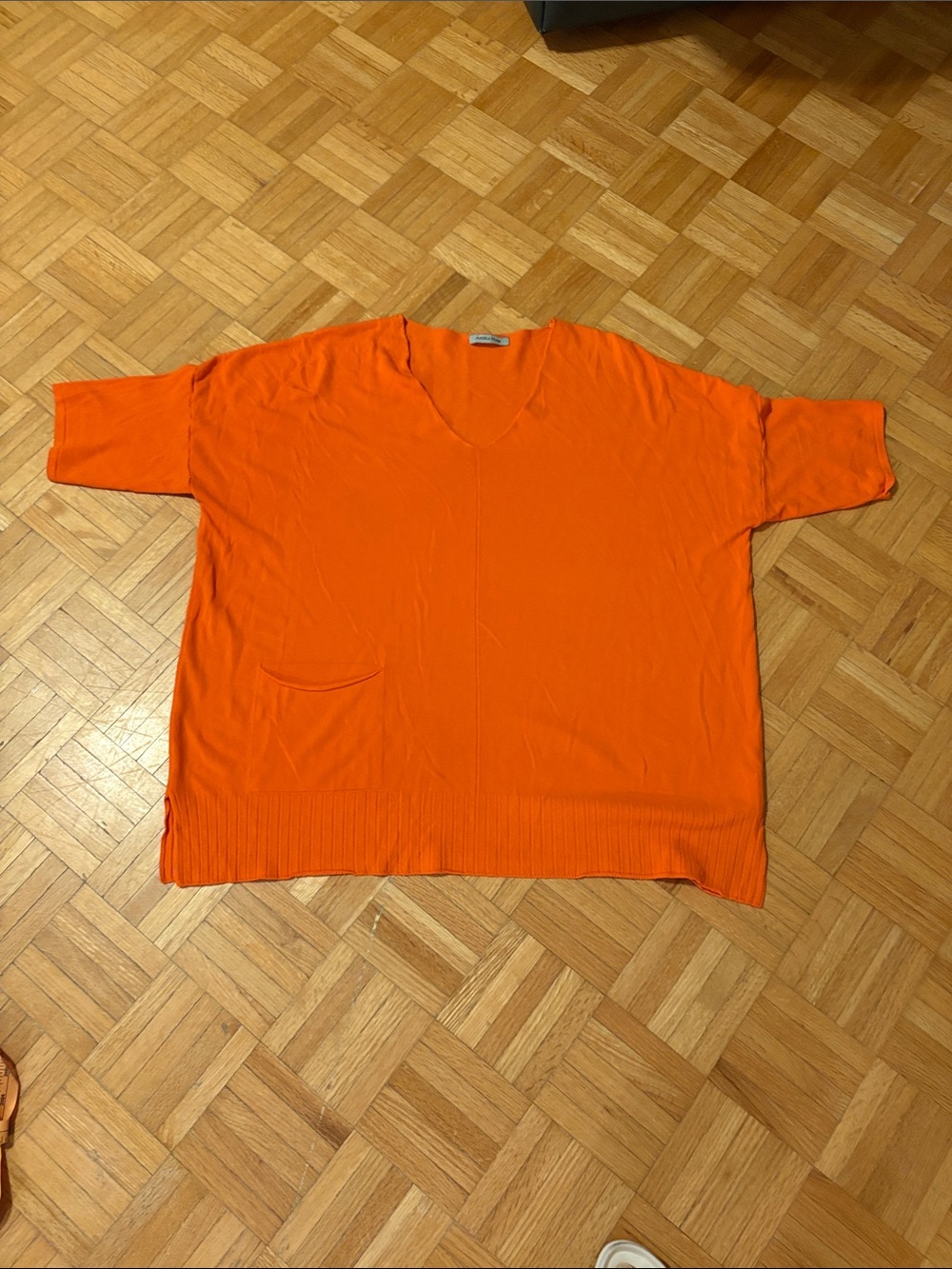 Angela Mara  Orange Sweater - Lightweight Knit